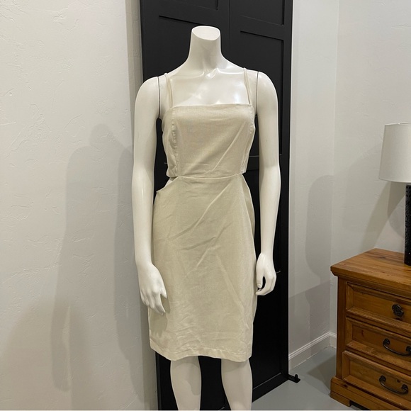 Chic Cream Midi Dress for Women - Picture 1 of 8
